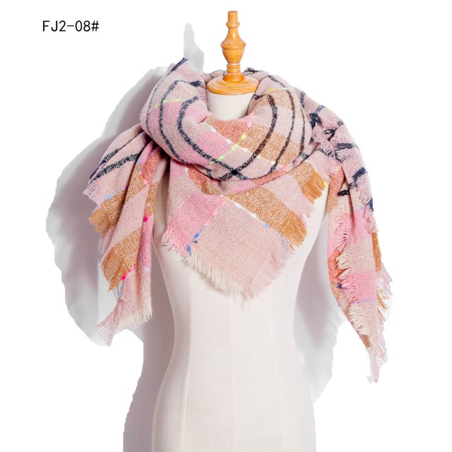 Dvkptbk Foulards pour Femmes Mode Hiver Femmes Foulard Colorée Décontractée Foulard à Franges Châle Vêtements en Liquidation