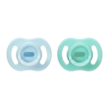 Tommee Tippee Ultra-light StayPut Pacifier, One-Piece Silicone Design, 0-6m, 2 Pack