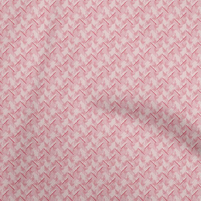 oneOone Cotton Cambric Red Fabric Chevron Sewing Craft Projects Fabric Prints By Yard 56 Inch Wide