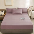 thumbnail image 4 of Qiopertar Fitted Sheet, Non-Slip Double Bed Fitted Sheet with All-Inclusive Elastic Pocket, Soft Fiber Bed Cover for Mattress Protection, 4 of 6