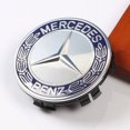 thumbnail image 4 of ShenMo Ensemble de 4 Enjoliveurs de Moyeu Compatibles avec Mercedes-Benz 75 mm - Bleu, 4 of 4