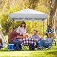 thumbnail image 3 of Gymax Patio 6.6 x 6.6ft Outdoor Pop-up Canopy Tent UPF 50+ Portable Sun Shelter White, 3 of 10