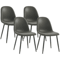 thumbnail image 1 of HOMCOM Retro Dining Chairs Set of 4 with PU Leather Upholstery, Steel Frame, 1 of 10