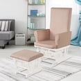 thumbnail image 2 of Costway Baby Nursery Relax Rocker Rocking Chair Glider & Ottoman Set w/Cushion Pink, 2 of 10