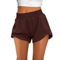 thumbnail image 1 of Plebaso Womens Athletic Running Shorts Elastic High Waist Activewear Workout Shorts with Zipper Pockets, 1 of 7