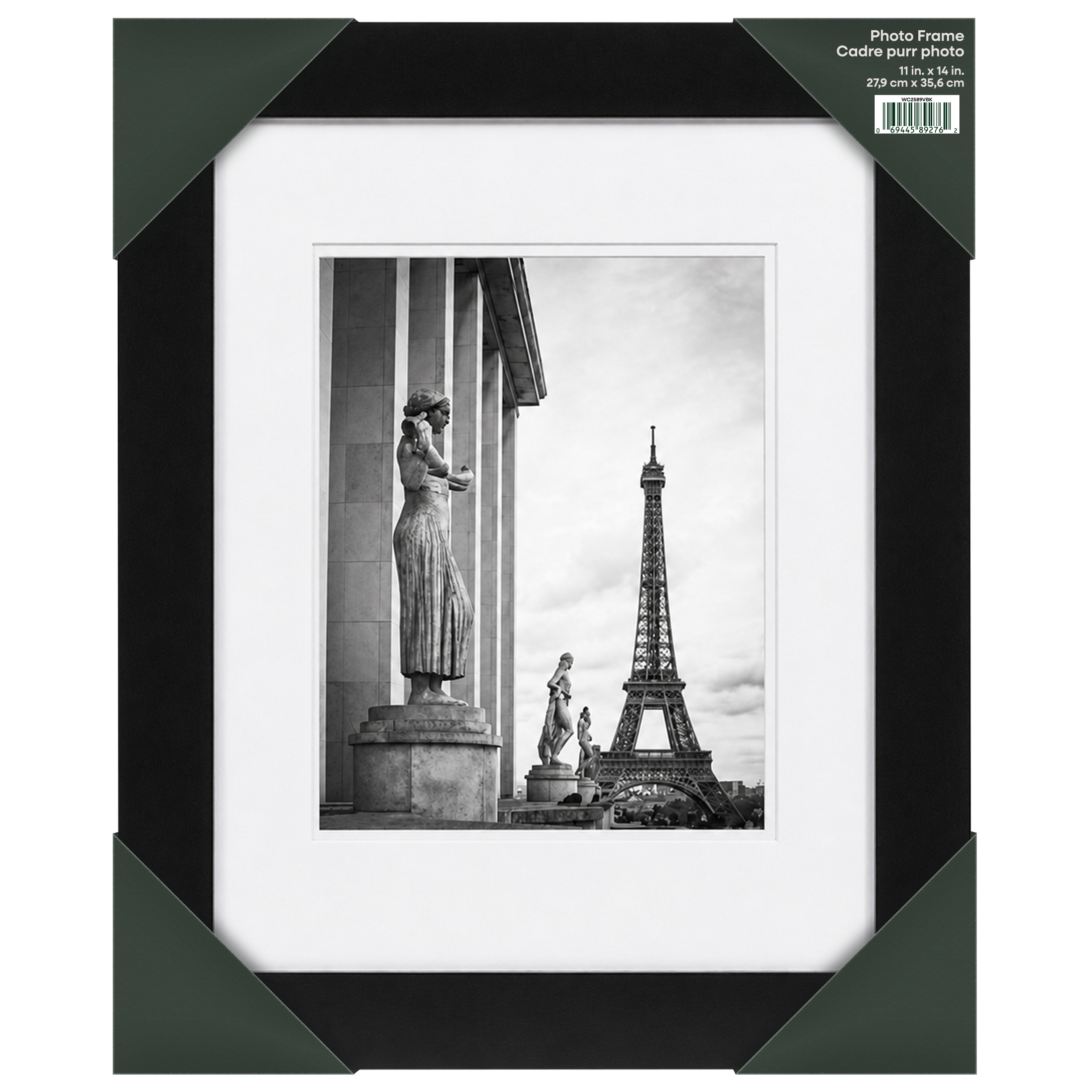 Unbranded Cadre photo Museum 6x8po , finition noir, décoratif pour table et mur