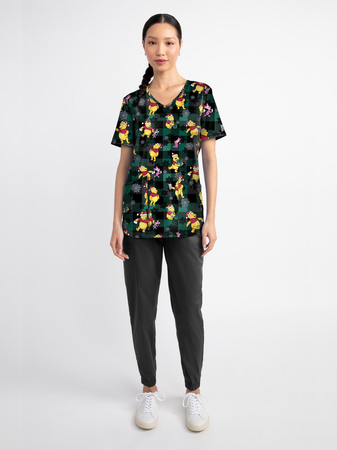 Scrubstar Collection Mode – Haut d’uniforme médical pour femmes à encolure en V, imprimé Buffalo Bear, tailles XS 3XL