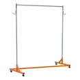 thumbnail image 2 of EDTara Portant à Vêtements en Acier Robuste, Rail Simple en Forme de Z avec Capacité de 300 Lb, Roues Verrouillables, 2 Housses en Poudre de Pvc, Crochets pour Commerce de Détail et Entrée, 2 of 8