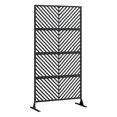 thumbnail image 1 of Eastvita 72in×40in Heavy-Duty/Rust-Resistant Freestanding Metal Privacy Screen for Outdoor Patio - Weatherproof Design Patio Privacy Screen, 1 of 6