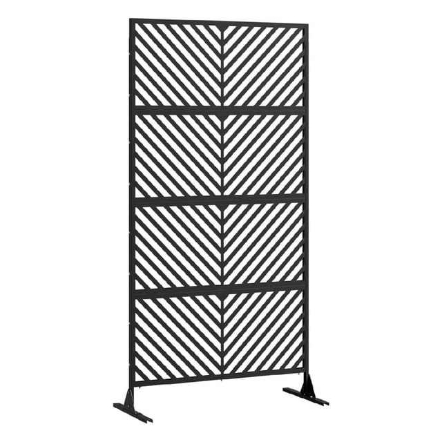 Eastvita 72in×40in Heavy-Duty/Rust-Resistant Freestanding Metal Privacy Screen for Outdoor Patio - Weatherproof Design Patio Privacy Screen
