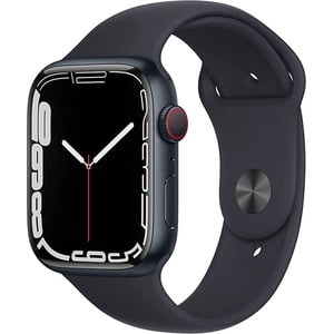Rénovés Apple montre Series 7 Aluminium 45 mm (GPS + Cellulaire) Midnight Noir (grade B)