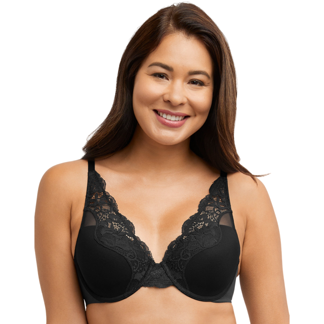 Bali Soutien-Gorge à Armatures en Dentelle Extensible Confort, 38C, Noir