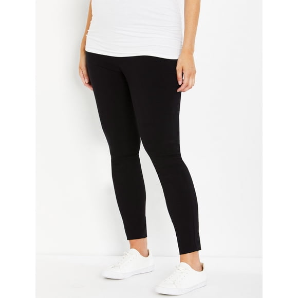 Motherhood Maternity Women's Maternity Super Stretch Secret Fit Belly Ankle Skinny Work Pant, Black, Extra Small