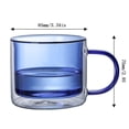 thumbnail image 3 of Amzcrzy Cups Double-Layered Colored Glass Cup Colorful Glass Cups Coffee Cups Coffee Mug, 3 of 5