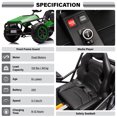 thumbnail image 4 of VOLTZ TOYS 24V Electric Ride-On Kart for Kids, Shock Suspension, Metal Frame, LED Lights, Off-Road Style, 4 of 6