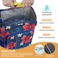 thumbnail image 2 of Vibrant Colorful Floral Insulated Backpack Cooler, Leakproof Cooler Bag with Exotic Flower Pattern for Outdoor Use, 2 of 6