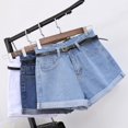 thumbnail image 1 of Shorts en Jean Taille Haute pour Femmes Shorts en Jean Bleus pour Femmes Taille Haute Shorts en Jean Extensibles pour Femmes Shorts Taille Haute pour Femmes, 1 of 10