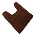 thumbnail image 1 of U-shaped Toilet Mat Water Absrobent Non-slip Elastic Skin-friendly Bathroom Rug Pad Bath Rug Showering Protection Household Home Coffee Color 50*60cm, 1 of 8