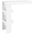 thumbnail image 3 of vidaXL Wall Bar Table White 102x45x103.5 cm Engineered Wood, 3 of 5