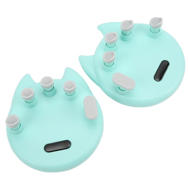 Doigts Exerciseur, Portable Cyan ABS Silicone 2Pcs Piano Finger Trainer Durable pour la Correction de la Posture