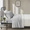 thumbnail image 2 of Beautyrest Ensemble de Draps en Flanelle 100 % Coton Surdimensionné en Gris à Carreaux, 2 of 8