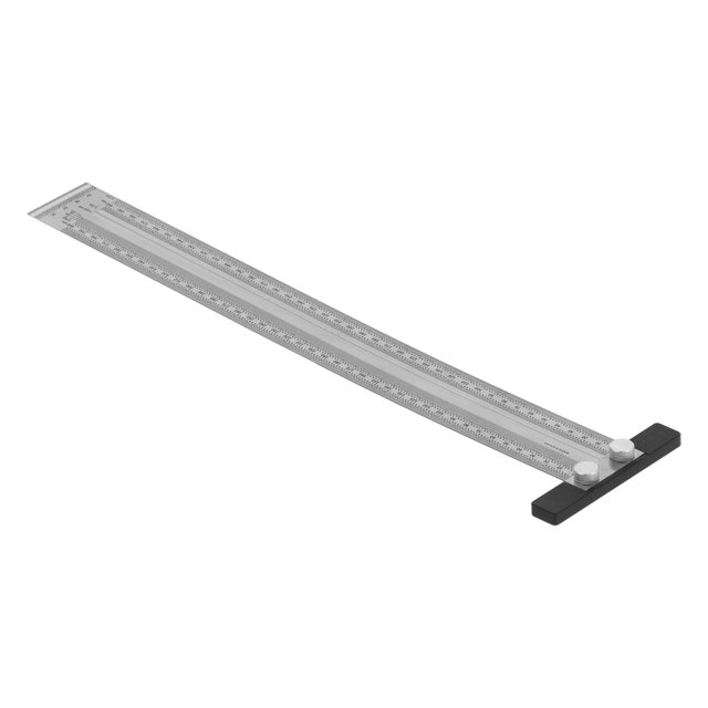 Woodworking Scribing Ruler, T Square Ruler Stainless Steel For Home For Craft For Outdoor For Woodworking