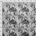 thumbnail image 4 of oneOone Georgette Viscose Light Gray Fabric Flamingo Craft Projects Decor Fabric Printed By The Yard 42 Inch Wide, 4 of 5