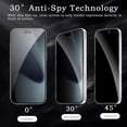 thumbnail image 4 of 3 Pack for iPhone 17 Pro Max Privacy Screen Protector, 9H Anti Spy Dark Tempered Glass Screen Protector for iPhone 17 Pro Max, Easy Installation, Bubble Free, 4 of 7