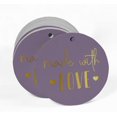 thumbnail image 2 of Inkdotpot Gold Foil Paper Hang Tags Made With Love Text Favor Tags 100 Pieces, 2 of 6