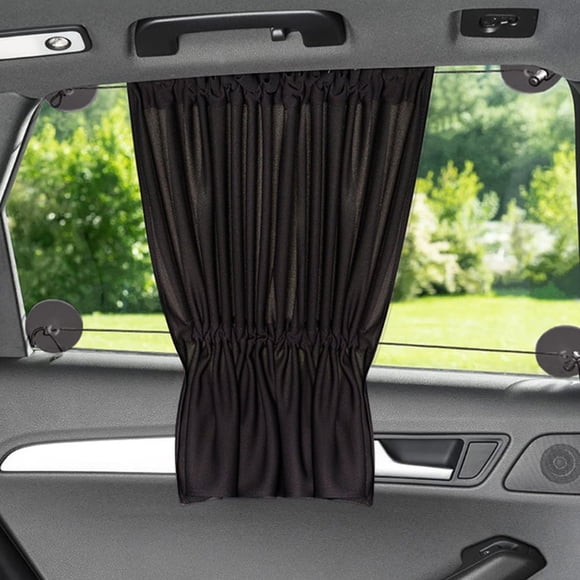 Wuztai Suction Cup Car Sunshade Curtains, 2pcs Side Window Heat Insulation Shading, Car Interior Privacy Sunscreen for Vehicle Glass Door