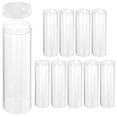 thumbnail image 1 of Transparent Plastic Coin Storage Tubes for Collectibles with Dust-Proof Lids 10pcs, 1 of 9