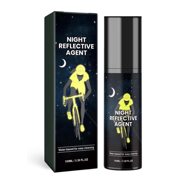 Fridja Night Reflective Spray Paint (100ML) Outdoor Reflective Marking Night Riding Bike Reflective Equipment, Decorative Yellow Bright at Night for Clothes, Skateboards, Bicycle (Yellow)