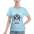 thumbnail image 1 of T-Shirt Basique à Manches Courtes pour Femme une Pièce Grand Ours, 1 of 6
