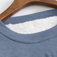 thumbnail image 4 of T-shirts Chemises pour Femmes Col Rond Poche Peluche Épaissie Chaud Manches Longues Hauts Chandail Ras du Cou Femmes en Liquidation, 4 of 4