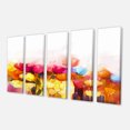 thumbnail image 2 of Yellow Pink Red Tulips on White - Large Floral Canvas Artwork, 2 of 3
