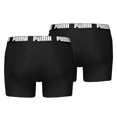 thumbnail image 2 of PUMA Men Boxer Trunks, 2-Pack - Everyday Basic Boxers 2P, Cotton Stretch, Solid Colour Black/White M (Medium), 2 of 6