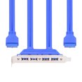 thumbnail image 2 of axGear 20-Pin Motherboard Header Female to 4 x USB 3.0 Female Panel Mount Cable, 2 of 7