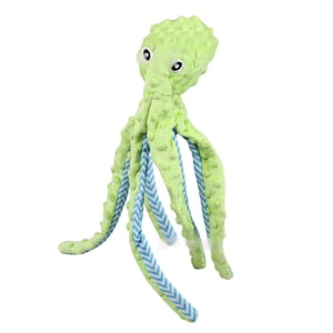 Jouet à mâcher pour chien farci, interactif Réduire l'ennui Confortable Jouet en peluche pour chien sécurisé Octopus Forme pour grands chiens