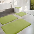 thumbnail image 1 of Vaidha Memory Foam Bath Mat 4 Set Bathroom Rugs For 4 Pcs Toilet Mats Universal Soft Comfortable Water Absorption Non-Slip Thick Machine Washable Easier To Dry Dark, 1 of 7