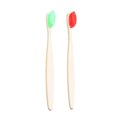 thumbnail image 1 of 2PCS Bamboo Toothbrush Vintage Natural Wood Toothbrush Nylon Bristle Toothbrush, 1 of 10