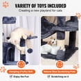 thumbnail image 4 of VEVOR Cat Tree 63" Cat Tower with 2 Cat Condos Sisal Scratching Post Light Grey, 4 of 9