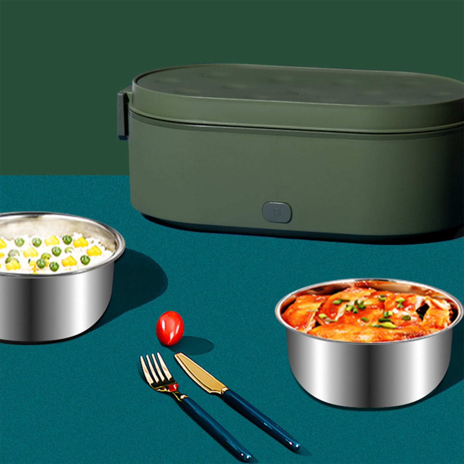 Dvkptbk Heated Lunch Boxs Electrical Lunch Box with Car Mounted Automatic Heating and Insulation No Water Injection Lunch Box for Office Workers Bringing Hot Meals Home Appliances
