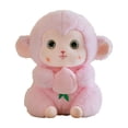 thumbnail image 1 of Monkey Plush Toy Holding Peach, Realistic Stuffed Animal with Soft Material, Kids’ Cuddle Companion, 1 of 8