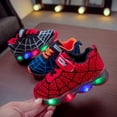 thumbnail image 2 of Boys LED Spider Net Sneakers - Fashionable & Durable Athletic Shoes with Cool Spider Web Design - Lightweight, Breathable & Non-slip for Walking, Running & Training, 2 of 5