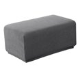 thumbnail image 3 of Stretch Ottoman Cover Ottoman Slipcovers Rectangle Foot Stool Covers Ottoman Foot Rest Cover Jacquard Fabric with Elastic Bottom, 3 of 6