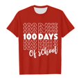 thumbnail image 4 of Hauts d'Été Garçons Filles T-Shirts Décontractés Imprimé Lettre Col Rond Manches Courtes Pull T-Shirt Quotidien Printemps pour Enfant 4-5T, 4 of 4