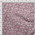 thumbnail image 4 of oneOone Cotton Poplin Twill Dusty Rose Fabric Abstract Face Craft Projects Decor Fabric Printed By The Yard 56 Inch Wide, 4 of 4