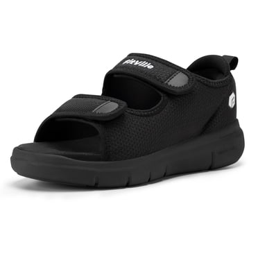 FitVille Men's Wide Arch Support Slipper Open Toe Sandals for Men Summer Diabetic Shoes for Men