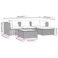 thumbnail image 4 of vidaXL 5 Piece Garden Lounge Set with Cushions Poly Rattan Brown, 4 of 5