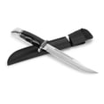 thumbnail image 4 of Buck Knives 120 General Hunting Knife, Elite Knife, Luxurious Knife, 420HC Clip Blade, Black Phenolic Handle, Leather Sheath, 0120BKS-B, Made in USA, Lifetime Warranty, 4 of 5
